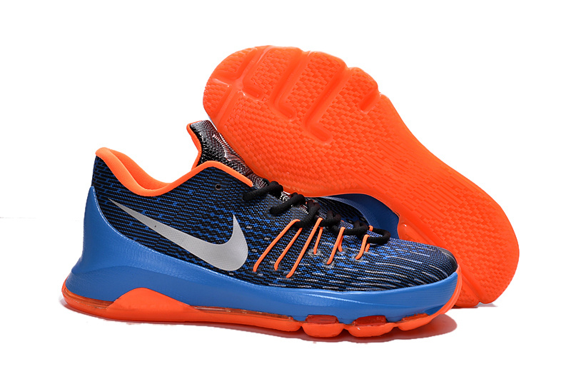 Nike KD 8 Black Orange Blue Basketball Shoes